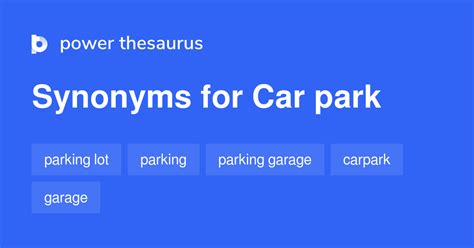 Car Parking synonyms - 46 Words and Phrases for Car Parking