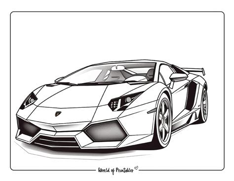 Car Print Coloring