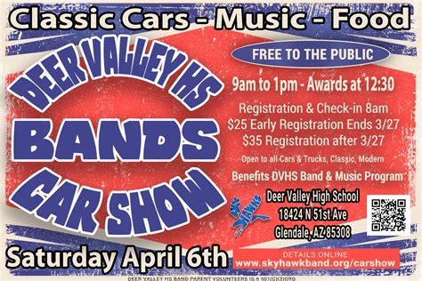 Car Show Registration – 2024 – Deer Valley Skyhawks Bands