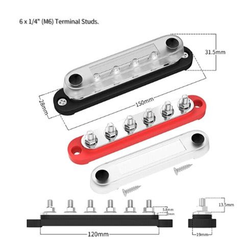 Car Terminal Negative Bus Bar 12V Distribution M6 …