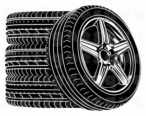 Car Tyre Drawing
