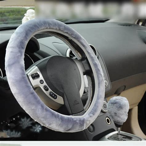 Car Universal Car Steering Wheel Cover 15 Inch Soft Fluffy Plush …