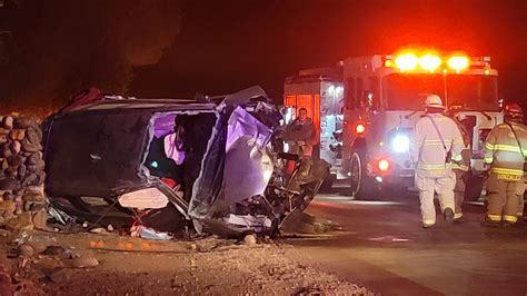 FRESNO COUNTY, Calif. (KSEE/KGPE) – Three people were killed, and three others were injured, in a traffic collision outside of Caruthers Friday night, the California Highway Patrol says. Just .... 