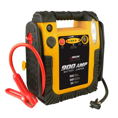 Car battery jump. Schumacher 800 Amps LI-Ion Jump Starter. As useful for compact cars as it is for big V8s, the Schumacher SL1327 Li-Ion Jump Starter packs a powerful 800-amp punch. It includes safety features like smart cables to prevent reverse polarity, a 2.4-amp USB charging port so it can be used to recharge your devices, and a small, lightweight footprint. 