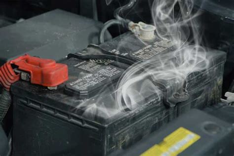 Car battery smoking.  This usually occurs when the All Rights Reserved.  W...