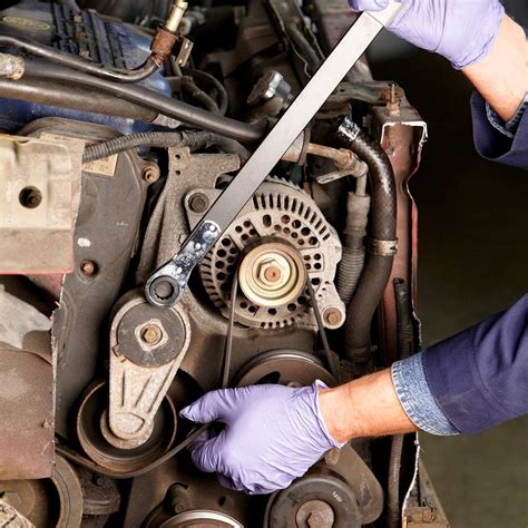 Car belt replacement. Serpentine belts are designed to last 60,000 to 90,000 miles before replacement. Manufacturers recommend inspecting them every six months or at every oil change. This belt drives e... 