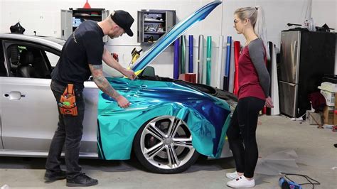 Car body wrap near me. What is a car wrap? A wrap is a series of vinyl decals placed over the vehicle's body panels, changing its appearance. Design options typically include a standard glossy color, gradient color ... 
