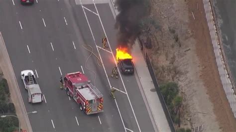 Car bursts into flames near San Diego airport