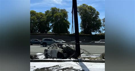 Car catches fire after DUI crash on Hwy 101 in Sunnyvale: authorities