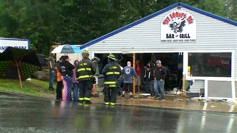 Car crashes into New Hampshire restaurant, injures dozens, pins man in bathroom