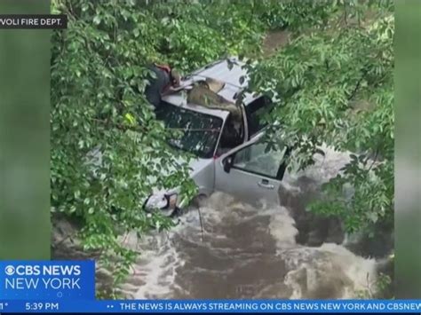 Car falls into stream in Dutchess County, driver rescued from roof