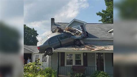 Car intentionally crashed into 2nd floor of Pennsylvania home, authorities say