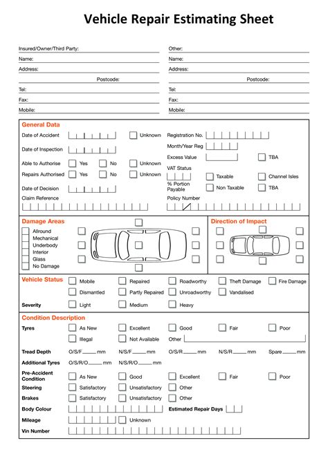 Car repair estimate calculator. Collision Estimator Job Description. Inspect vehicles for damages and evaluate using visual inspection, mechanical testing devices, road tests and information provided by the customer. Meet with customers to discuss damages, repair process and timeline and costs. Create accurate estimates that detail repair and labor costs. 