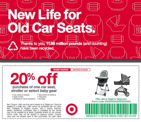Car seat trade in target. Apr 21, 2023 · Target is holding its very popular car seat trade-in event again this year. It takes place from April 16th to 29th, 2023. Trade in any car seat and you can get 20% off coupon for a new car seat, booster seat, stroller or other select baby gear item. Select baby gear includes: You must be […] 