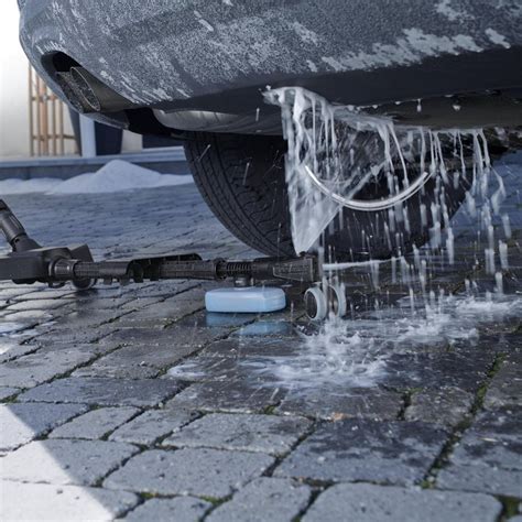 An undercarriage wash involves cleaning underneath a car with a high