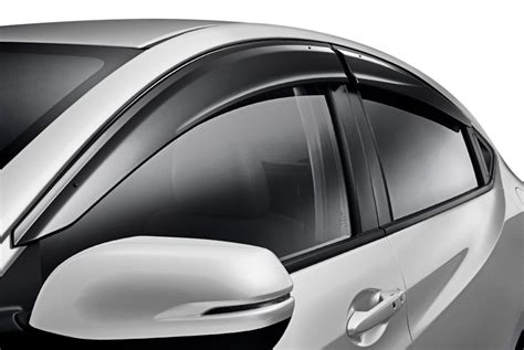 A vent visor or commonly known as a rain visor, window deflector, or rain guard protects you and the interior of your car from inclement weather. It does this by deflecting rain, snow, or hail away from the windows of your car. Plus, they add style to your car's exterior look, whether you drive a sedan or a full-sized truck.
