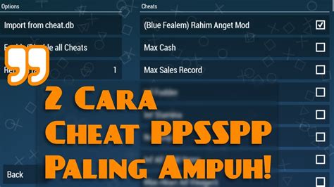 Cara Cheat PPSSPP Terlengkap Yang Pernah Ada …