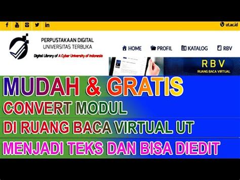 Cara Download Modul Di Ruang Baca Virtual Ut