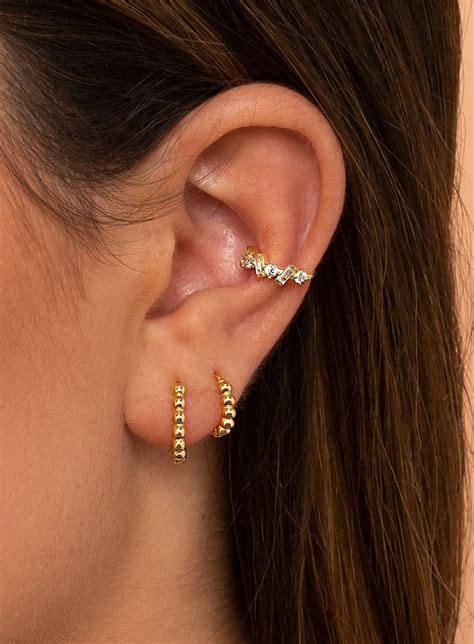 Cara Loren small hoop earrings - for second hole