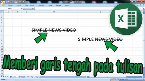 Cara Membuat Garis Tengah Pada Microsoft Excel - YouTube