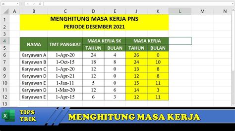 Cara Menghitung Masa Kerja Dengan Menggunakan Rumus …