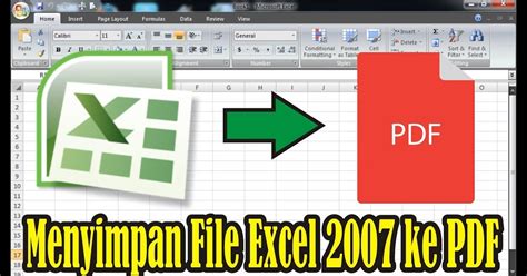 Cara Merubah File Excel Menjadi File PDF Tutorial Microsoft Office
