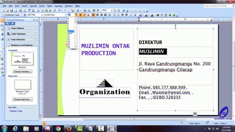 Cara Print Microsoft Publisher Tanda Bet Nama untuk Identifikasi Profesional