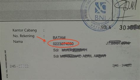 Cara cek nomor rekening BNI dan atas namanya, jumlah berapa digit?