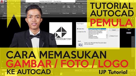 Cara memasukan gambar ke autocad