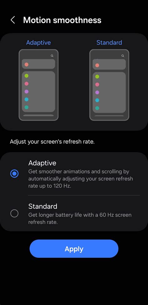 Cara mengubah refresh rate samsung.  The Motion smoothness feature allow...