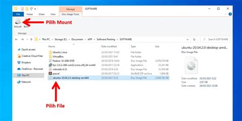 Cara mount file