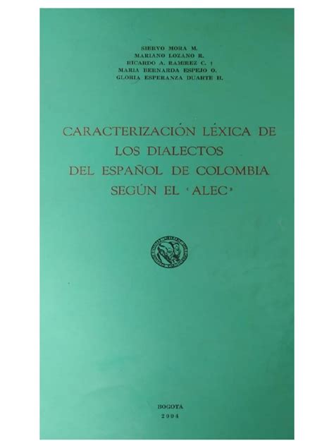Caracterización léxica de los dialectos del español de colombia según el alec. - Handbook of precision agriculture principles and applications.
