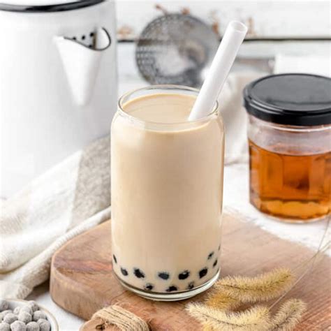 Caramel Milk Tea - Hot or Cold with Boba - Entirely Elizabeth