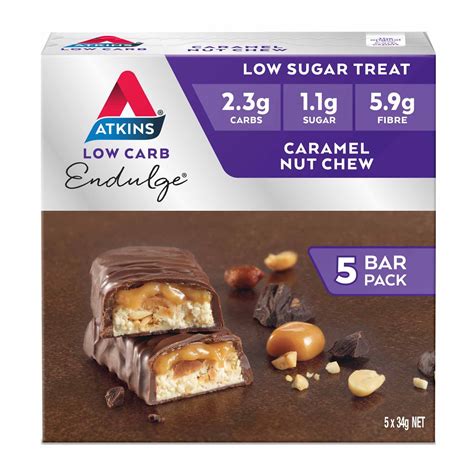 Caramel Nut Chew Bar Atkins