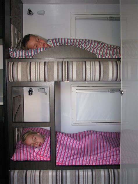 Caravan zip sheets for the bunks!!! Makes the bed easy to make check