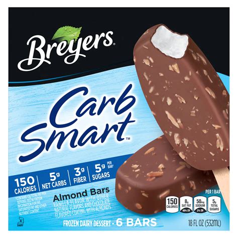 Carb smart ice cream. Product Details. Carb-watchers, this lower-carb frozen treat is for you! Breyers CarbSmart™ Chocolate is a frozen dairy dessert. Chocolate ice cream is delicious, but if you're watching your sugars and carbs, it may not be such a sweet deal. In 1866, William Breyer took his passion for creating high-quality desserts and set out to start his ... 