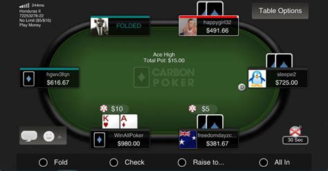 Carbon Poker Mobile App