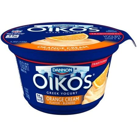 Carbs in Dannon Oikos Orange Cream Yogurt Carb Manager