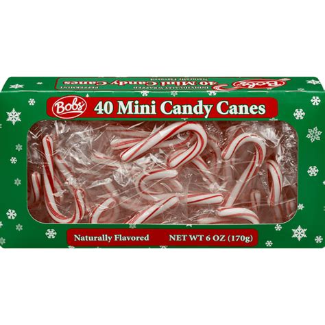 Nutrition summary: There are 50 calories in 3 pieces (13 g) of Brach's Mini Peppermint Candy Canes. Calorie breakdown: 0% fat, 100% carbs, 0% protein.. 