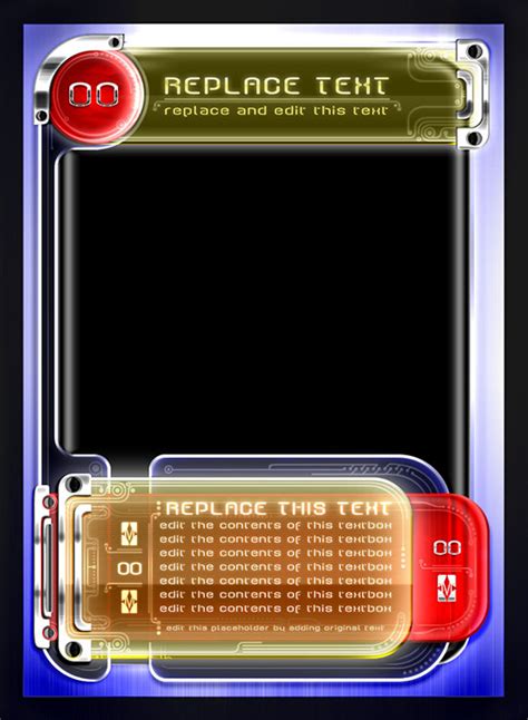 Card Design Trading Card Game Template Style 02 by CauseThought on