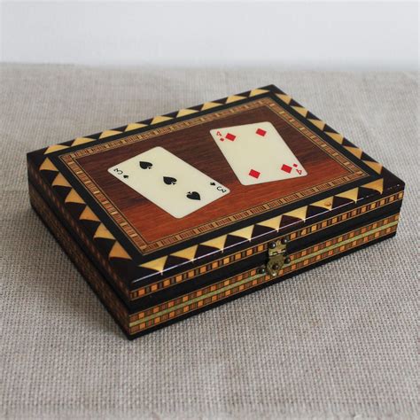 Card Game In Wooden Box