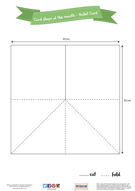 Card Shape of the Month Pocket Fold Card Tutorial with Free Printable