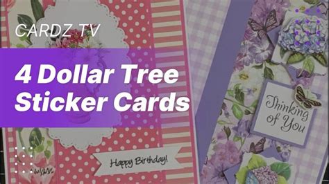Card made with Dollar Tree stickers Tree stickers, Card making