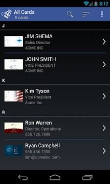 CardToContact Card Reader Android Uygulaması APK .