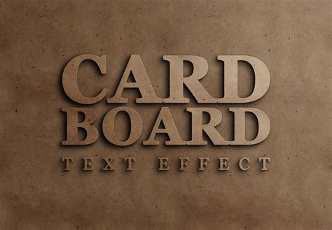Cardboard Text Effect Free PSD Download