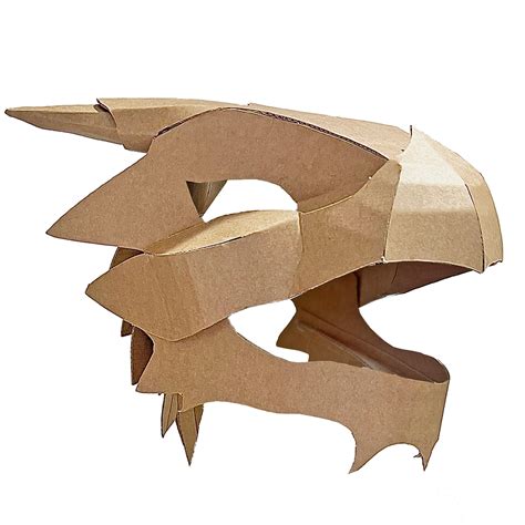 Cardboard dragon head template.  Perfect for costume parties or imaginative play.  Th...