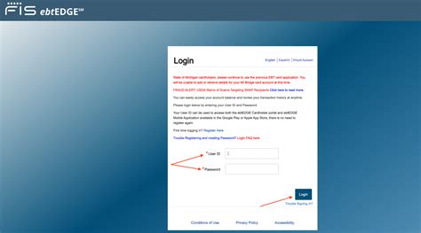 You can access the Cardholder Login page using your existing PIN. 1. Enter your 16 digit EBT Card number in the EBT Card # field. The card number you enter should not include spaces. 2. Click the Login button. The Cardholder Log In - PIN page displays. staff accesses the Cardholder portal from the Agency portal, you should enter only the client .... 