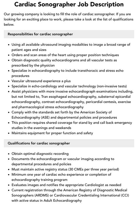 Cardiac Sonographer Jobs, Employment in Township of …