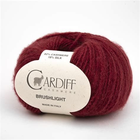 Cardiff cashmere wolle brushlight. Classic cashmere. Classic by Cardiff Cashmere is a lofty 100% cashmere DK weight yarn which has already undergone a delicate washing and fulling in skein, therefore treating your finished garment is not necessary. Enjoy! 25 grams, 125 yard skeins of dk weight yarn. 100% cashmere. US 6 (4.5mm). Gauge 22 sts = 4 inches. Hand wash cold, dry flat ... 