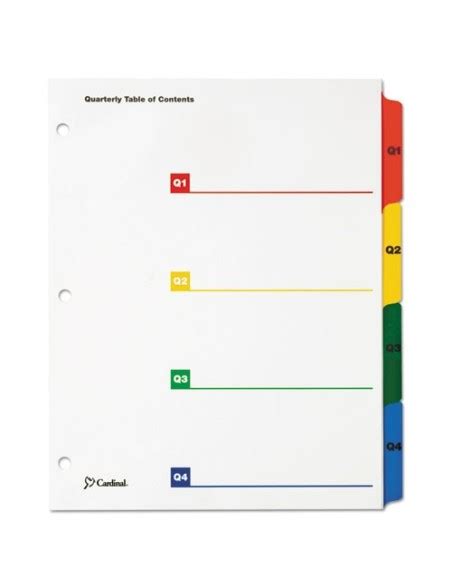 Cardinal® OneStep Printable Table of Contents and Dividers Double
